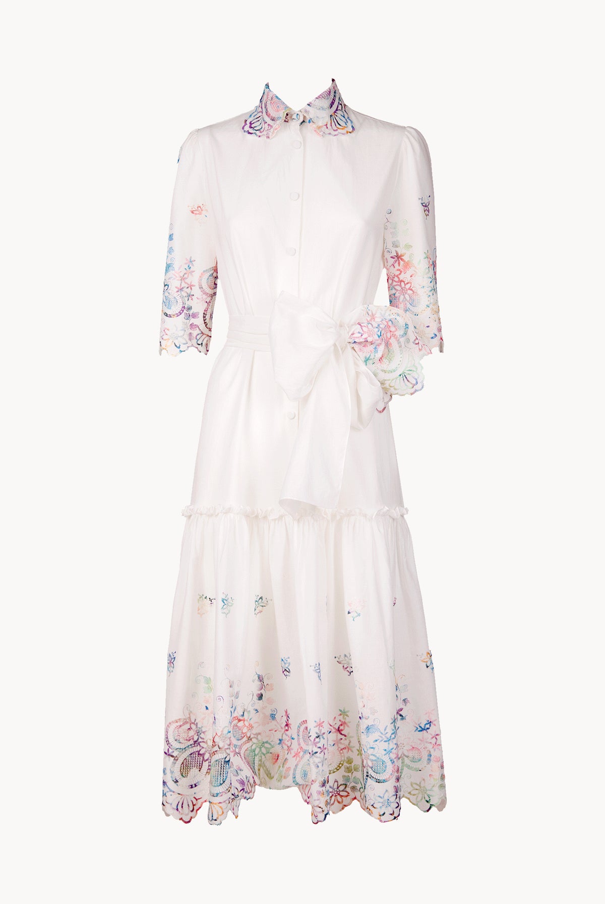 Embroidered Cotton Chemisier