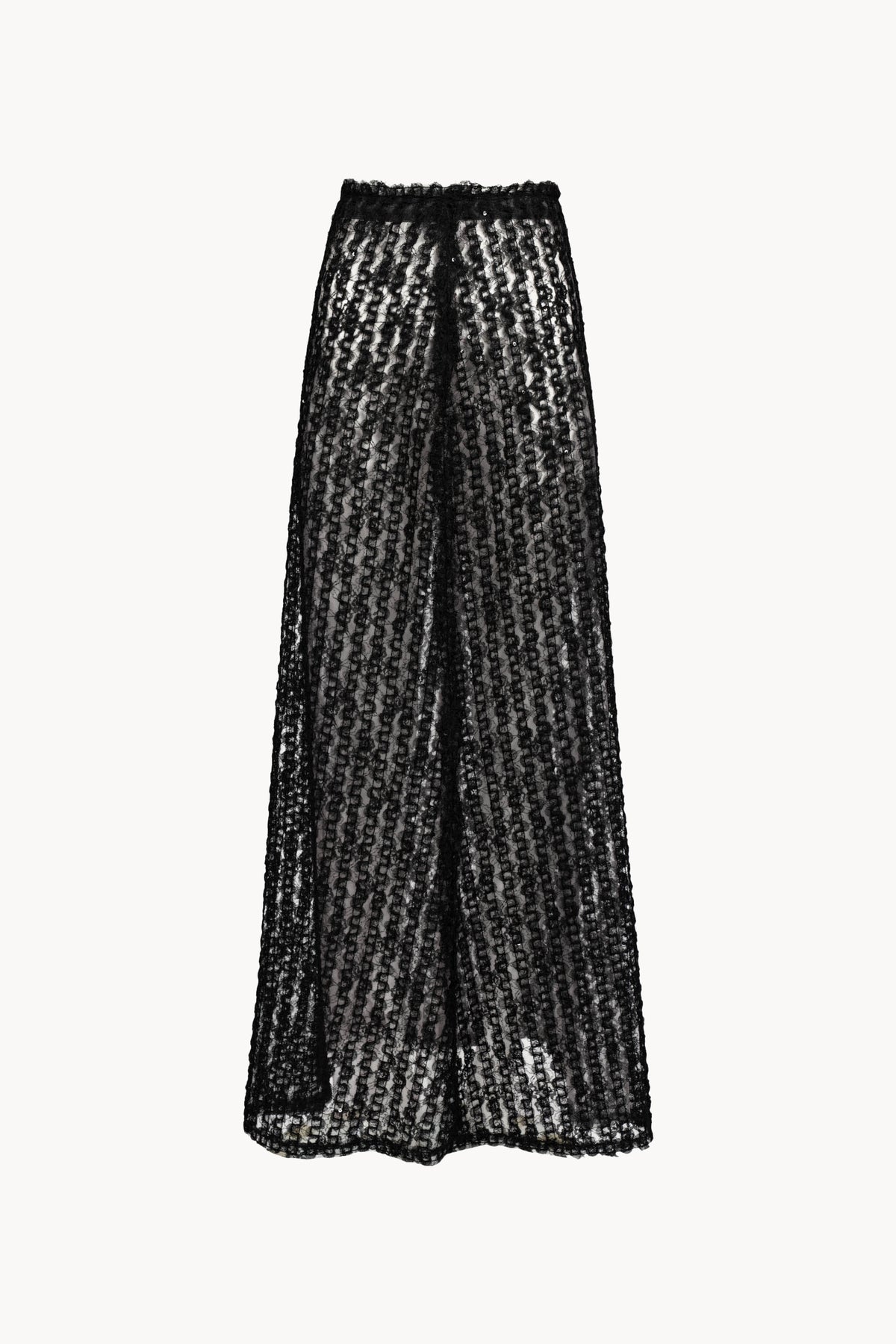 Embroidered Organza & Tulle Skirt With Sequins