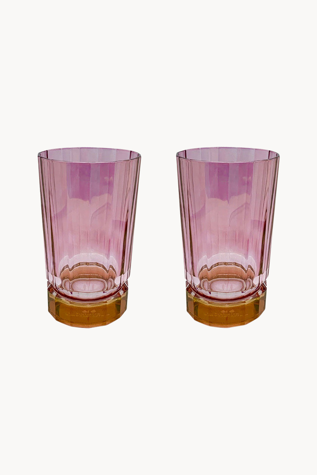 Shade Red To Pink Set Of Two Large Duccio Tumbler With Base