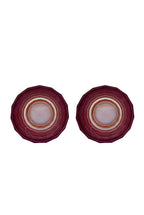 Set di due piccoli bicchieri Duccio con base sfumati da rosso a rosa
