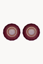 Set di due piccoli bicchieri Duccio con base sfumati da rosso a rosa