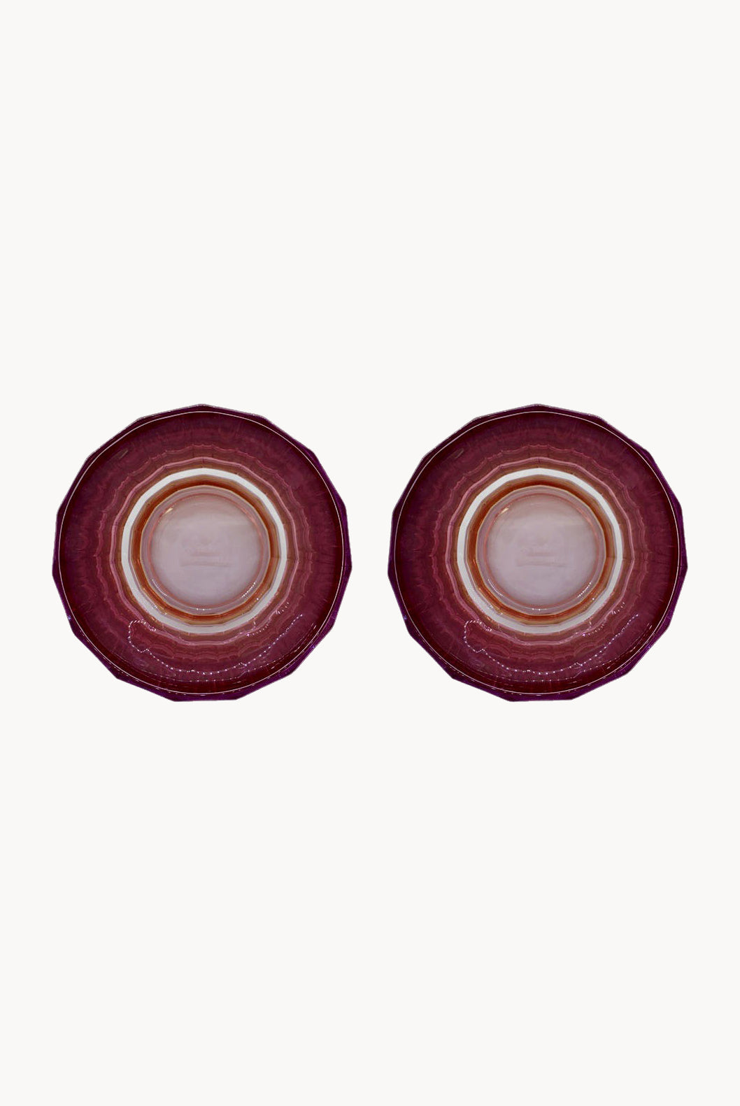 Shade Red To Pink Set Of Two Large Duccio Tumbler With Base