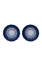 Set di due piccoli bicchieri Duccio con base sfumati da viola a blu