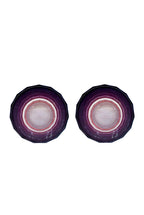 Set di due piccoli bicchieri Duccio con base sfumati da rosa a viola