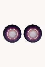 Set di due piccoli bicchieri Duccio con base sfumati da rosa a viola