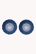 Set di due grandi bicchieri Duccio con base sfumati da viola a blu