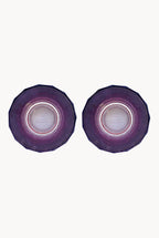 Set di due grandi bicchieri Duccio con base sfumati da rosa a viola