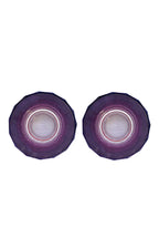 Set di due grandi bicchieri Duccio con base sfumati da rosa a viola
