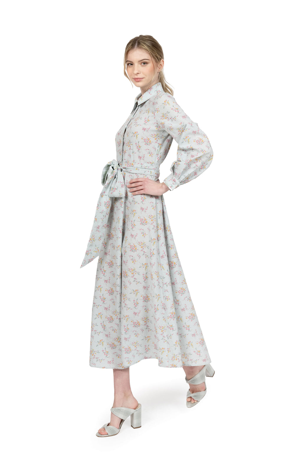 Chemisier floreale vichy