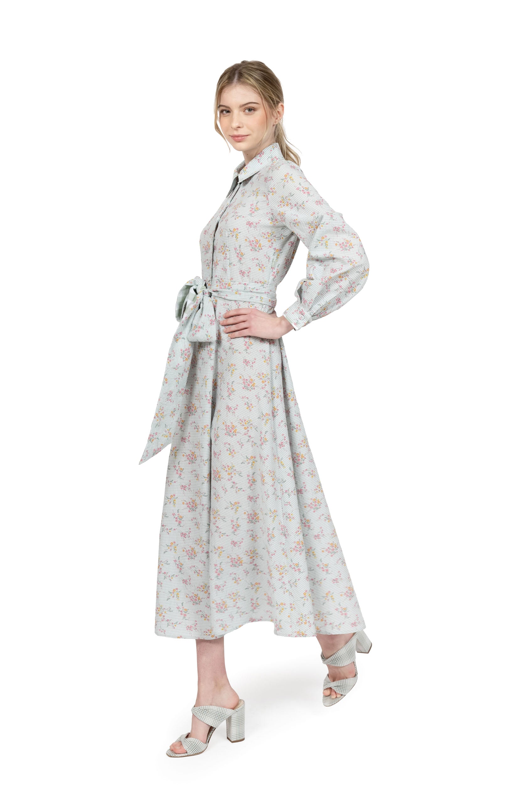 Chemisier floreale vichy