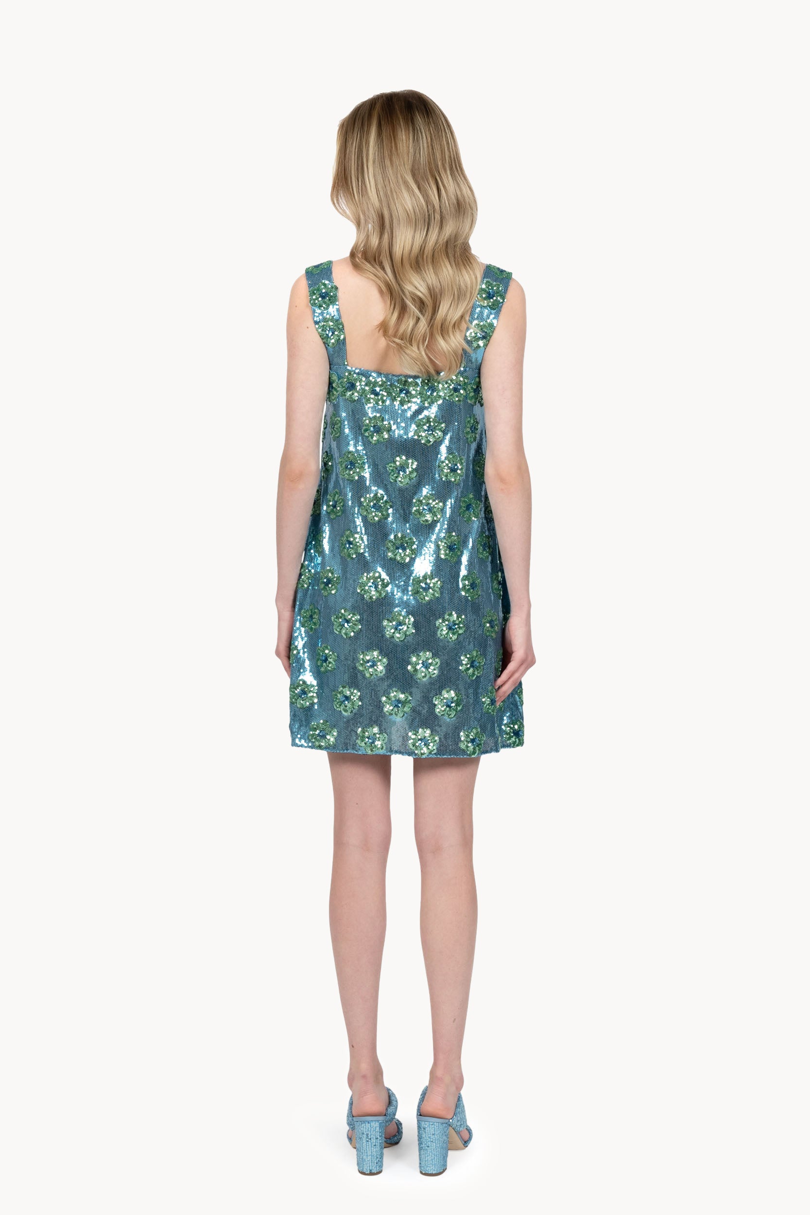 Blue Daisy Sequins mini dress