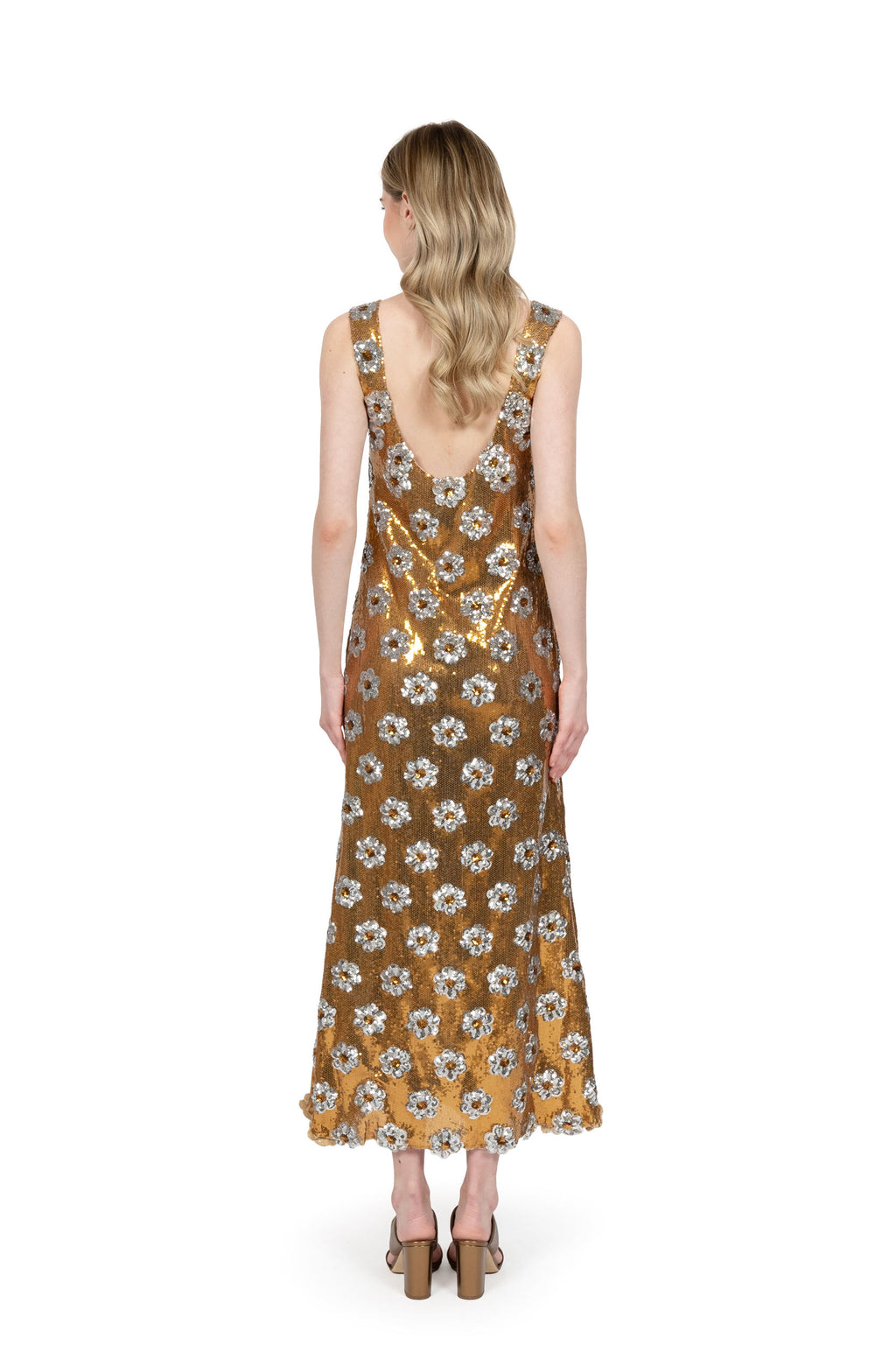 Bronze Daisy Sequins Sequins dress