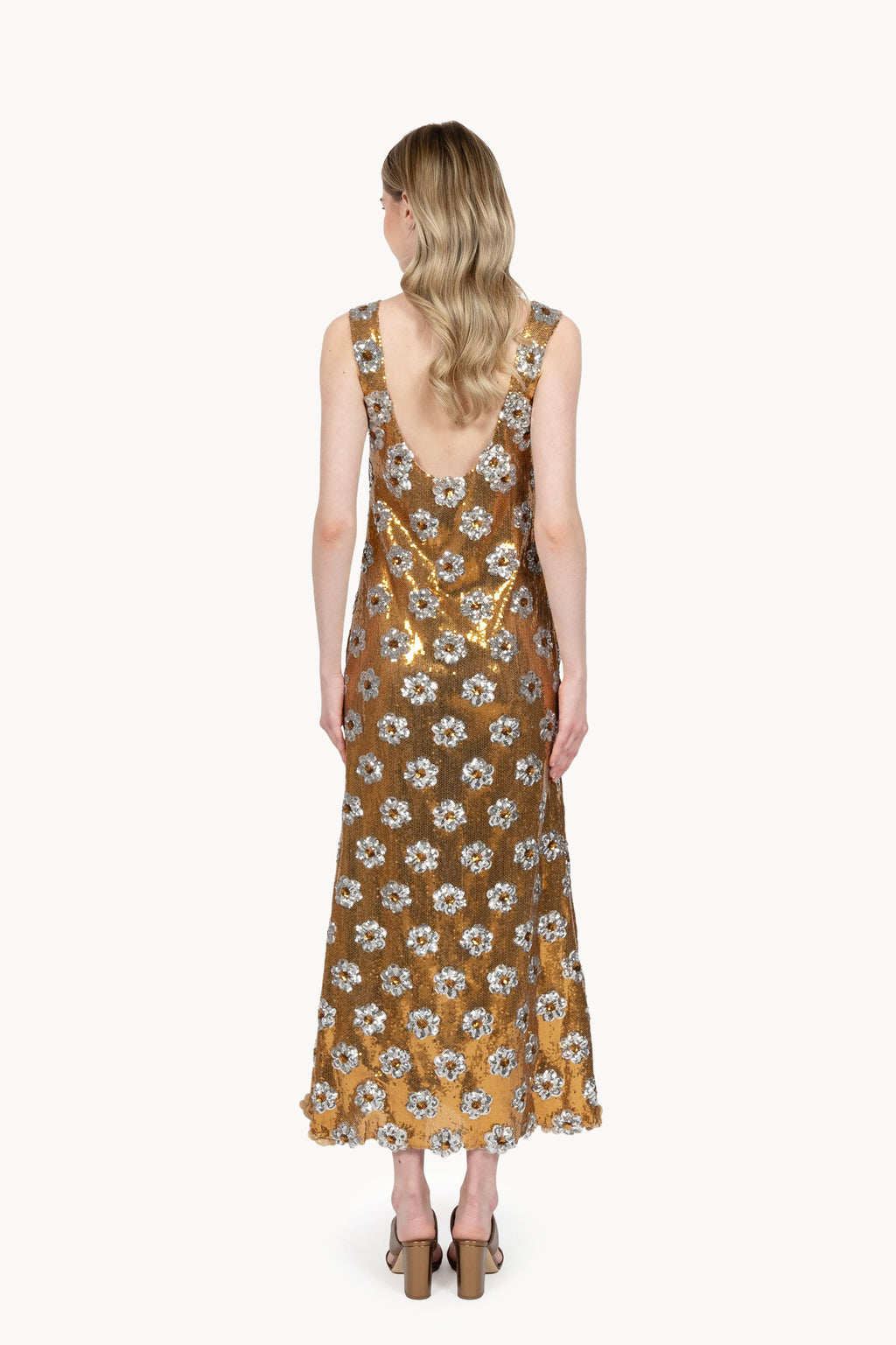 Bronze Daisy Sequins Sequins dress