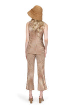 Top lungo in cotone vichy