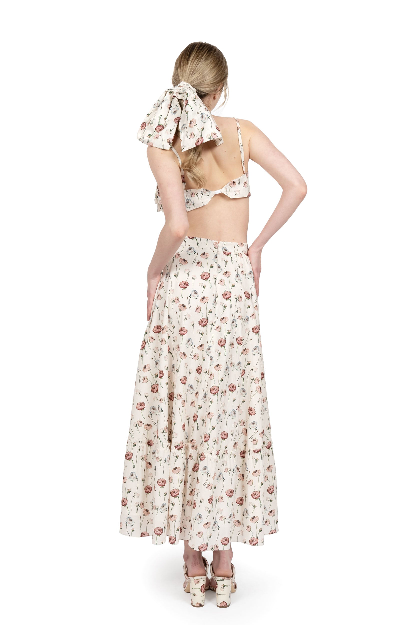 Reggiseno in cotone con stampa floreale