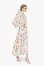 Cotton blouse with printed roses