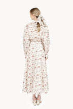 Cotton blouse with printed roses