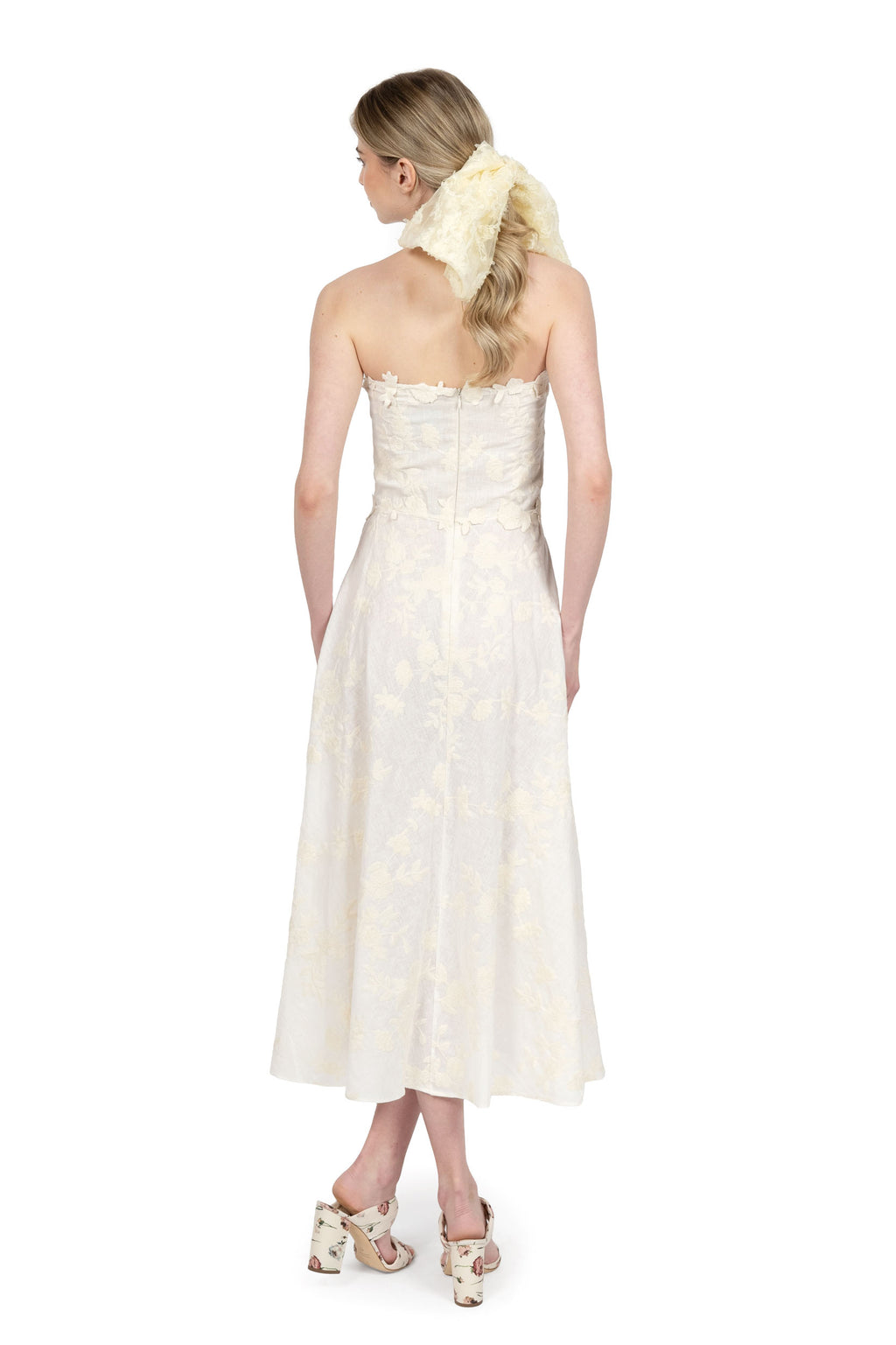 Embroidered bustier dress