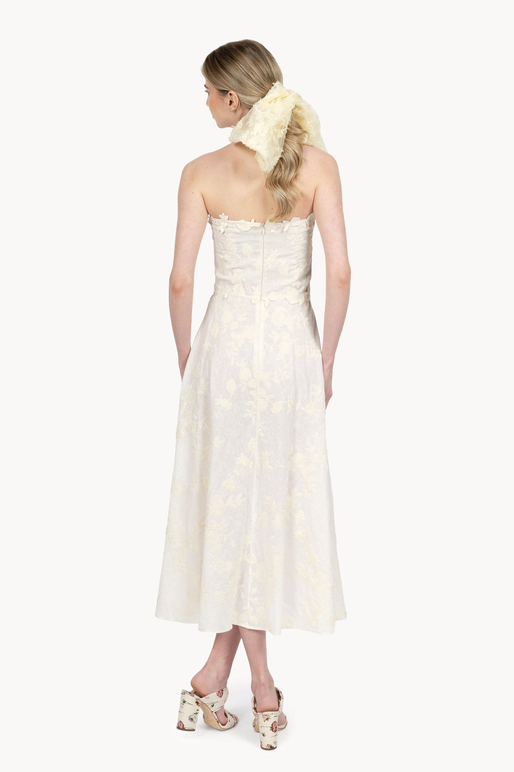 Embroidered bustier dress