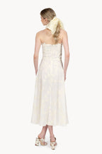 Embroidered bustier dress