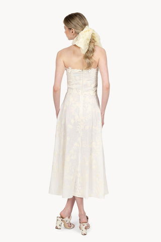 Embroidered bustier dress