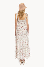 Cotton dress with rose print