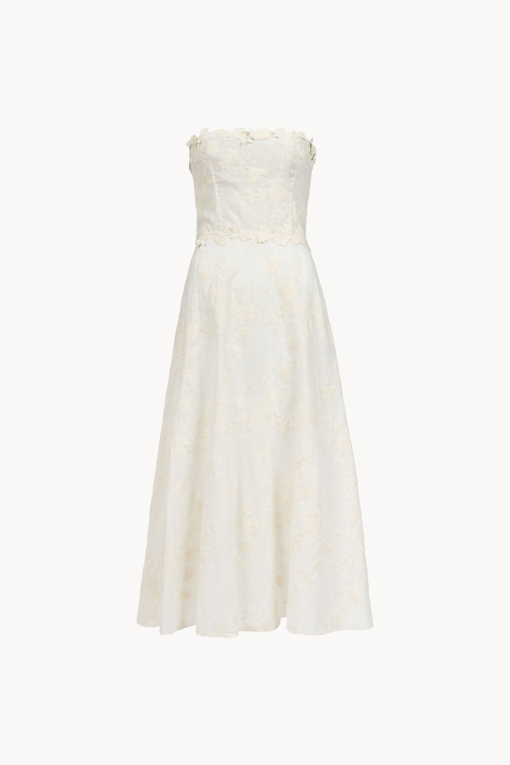 Embroidered bustier dress