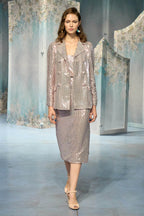 Top camicia con paillettes