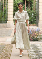 Camicia a righe jacquard