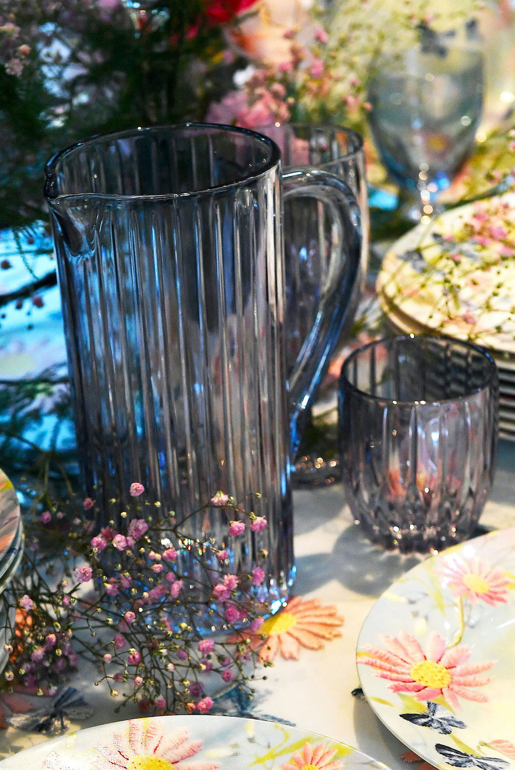 Caraffa blu rigata Prestige