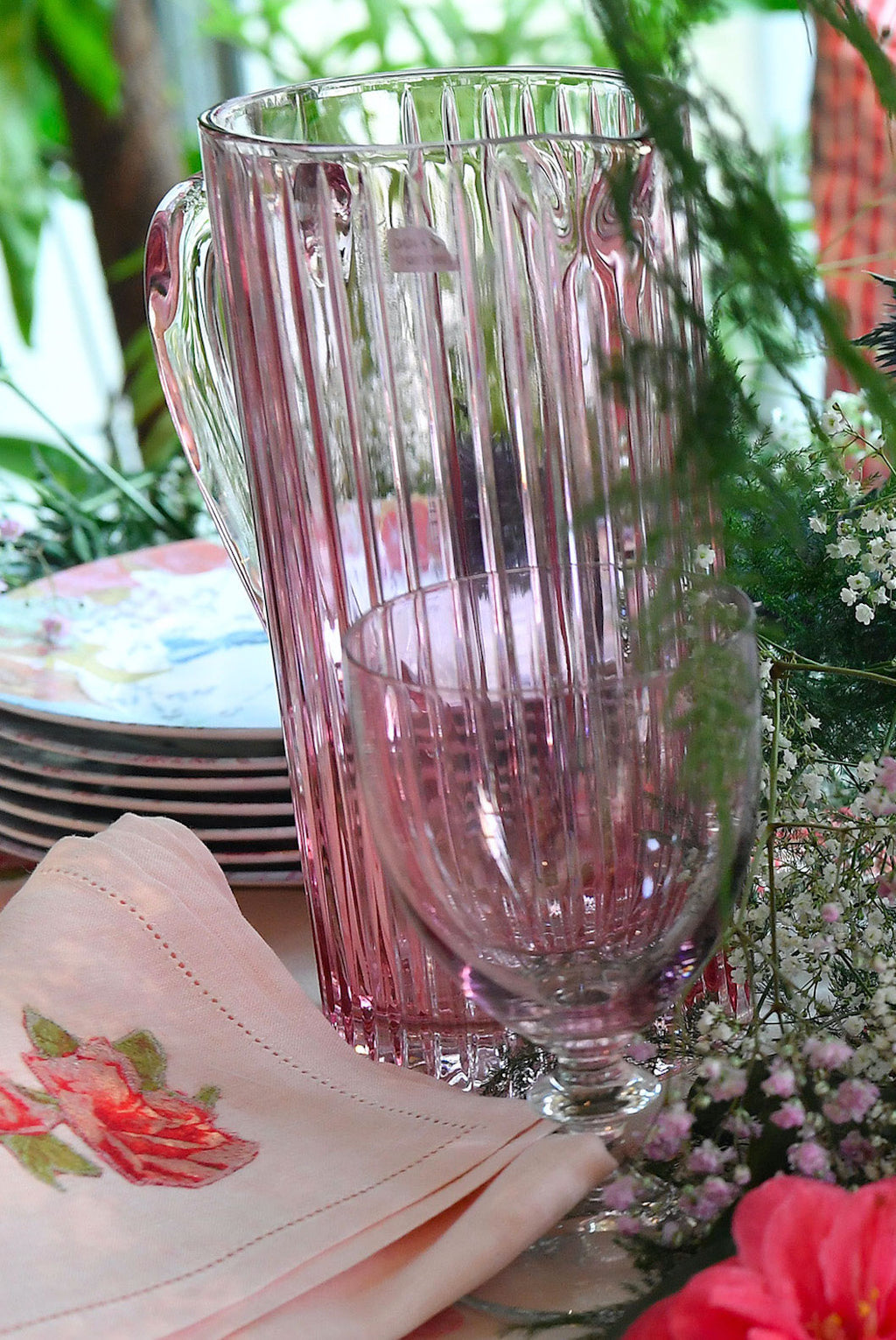 Caraffa rosa rigata Prestige