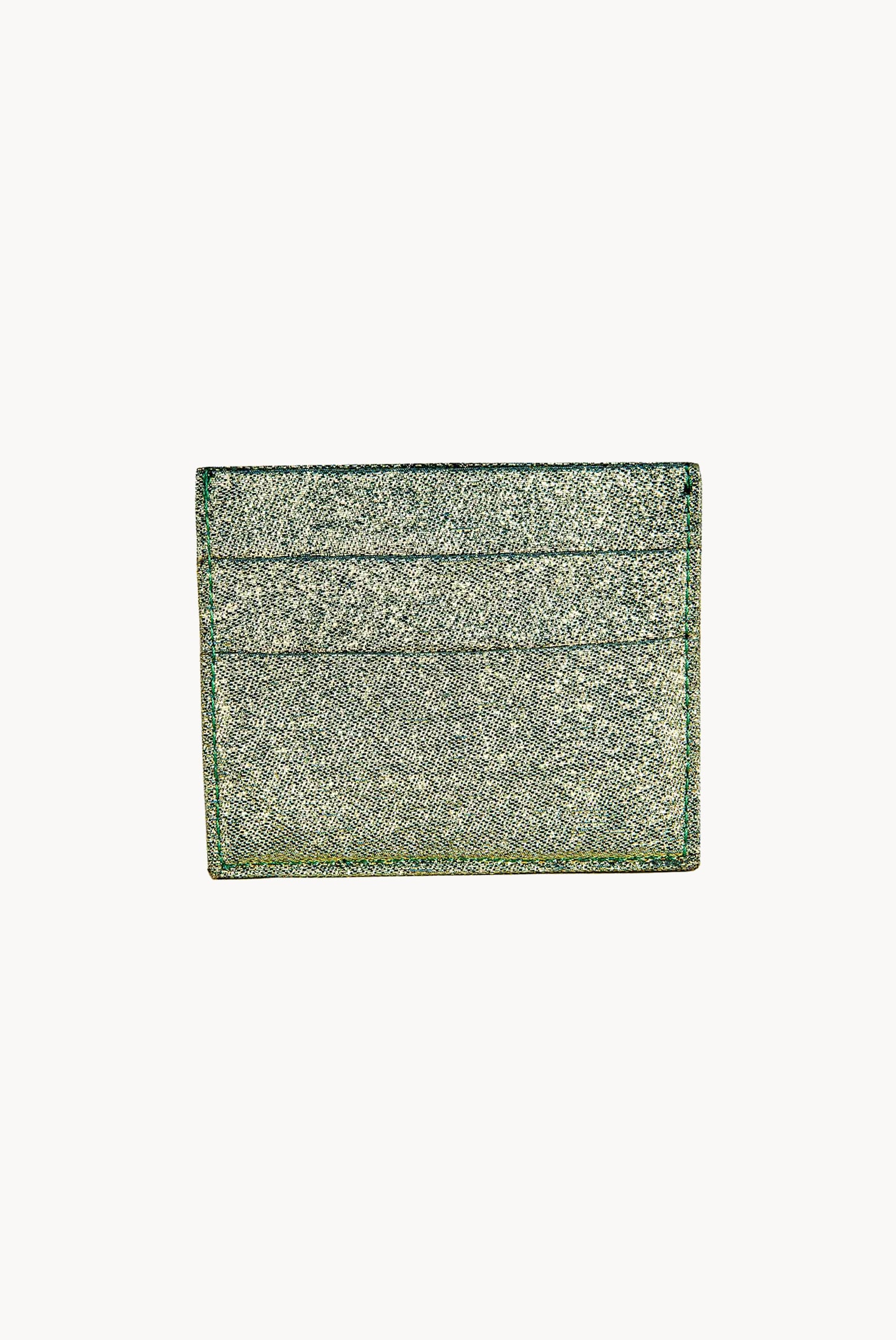 Porta carte in lurex argento