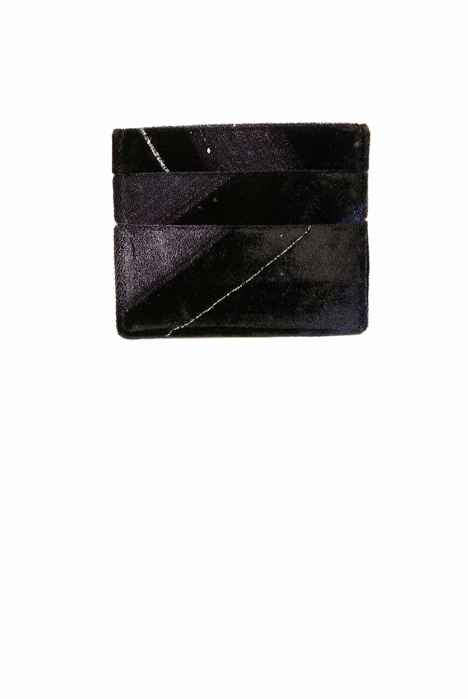Porta carte in velluto dipinto a mano