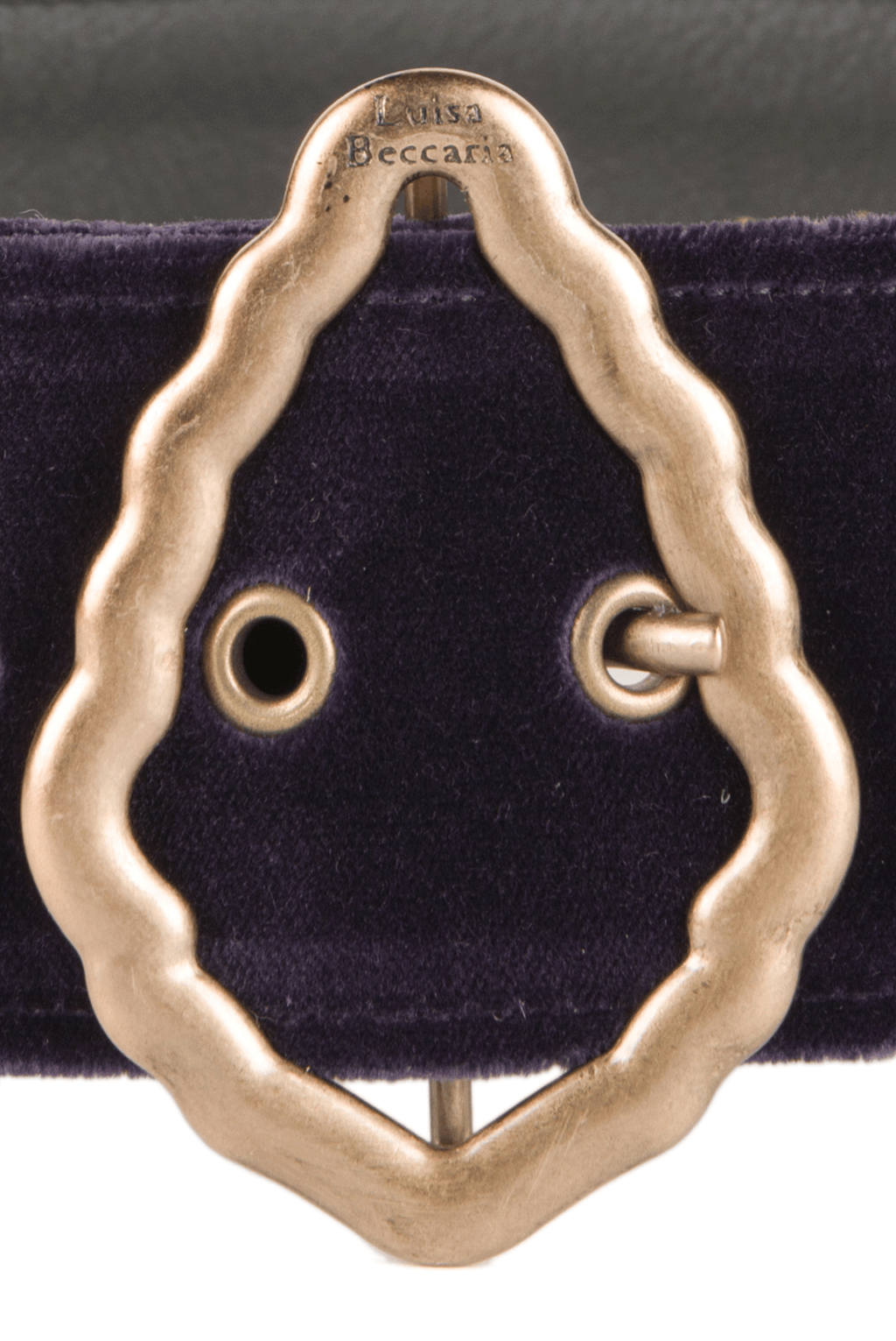 Cintura in velluto prugna