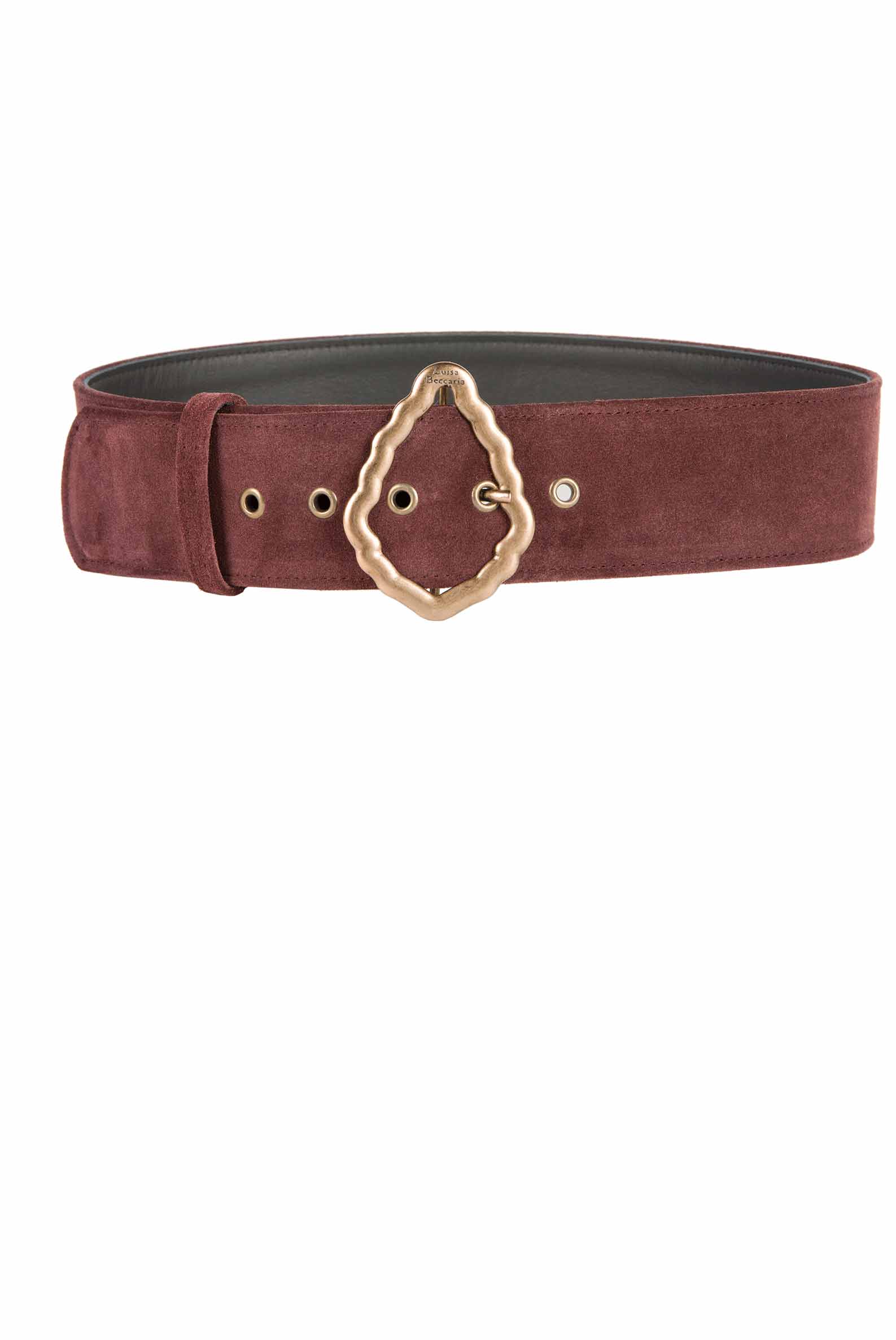 Cintura in camoscio bordeaux