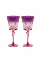 Set di due bicchieri d'acqua Domina sfumati dal rosa al viola