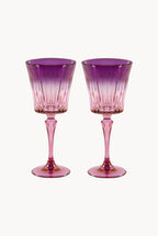 Set di due bicchieri d'acqua Domina sfumati dal rosa al viola
