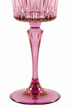 Set di due calici da vino Domina sfumati dal rosa al viola