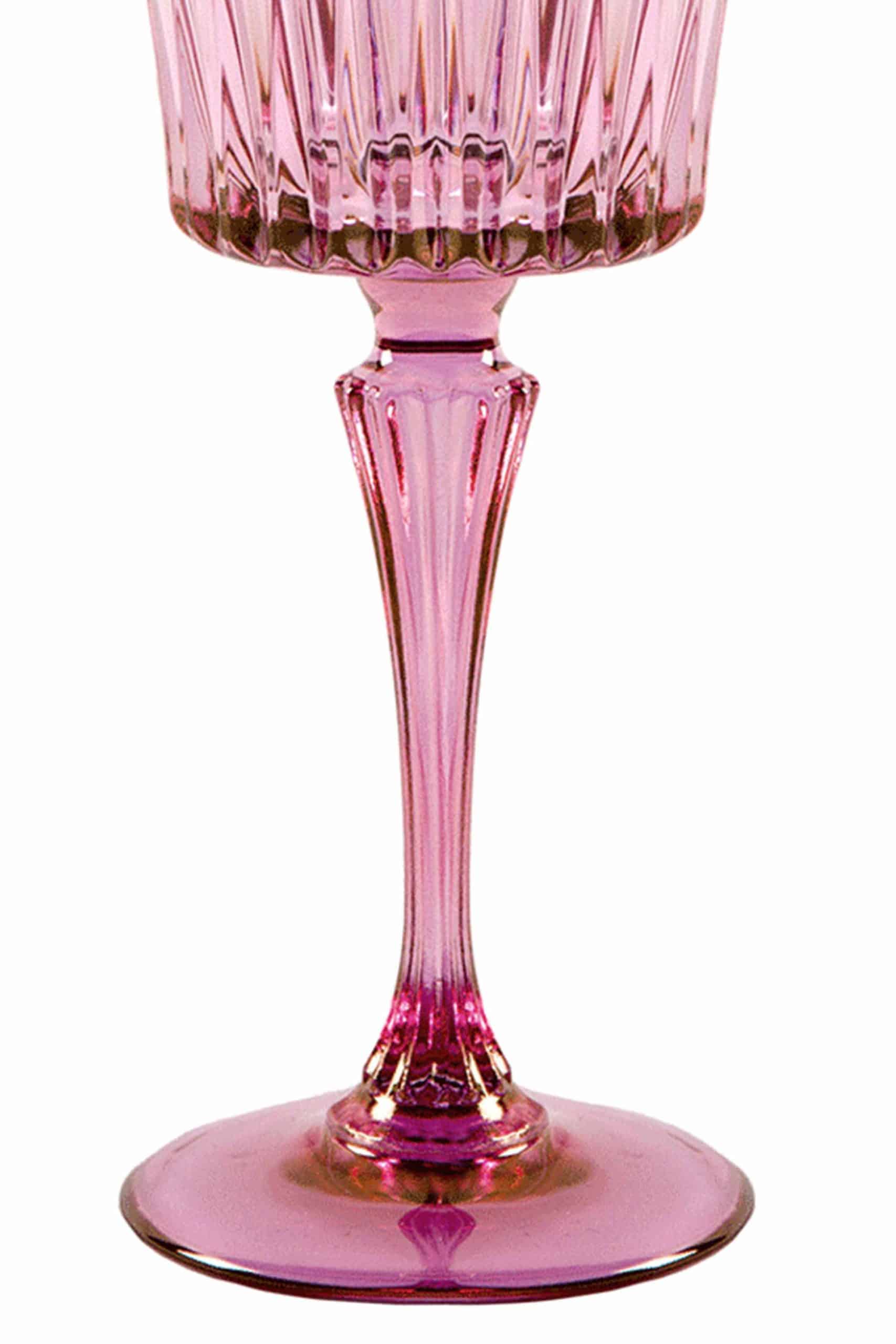 Set di due calici da vino Domina sfumati dal rosa al viola