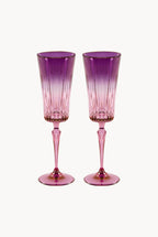 Set di due flute Domina sfumati dal rosa al viola