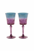 Set di due bicchieri d'acqua Domina sfumati dal viola al blu