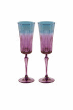 Set di due flute Domina sfumati dal viola al blu