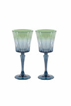 Set di due calici da vino Domina sfumati dal blu al verde