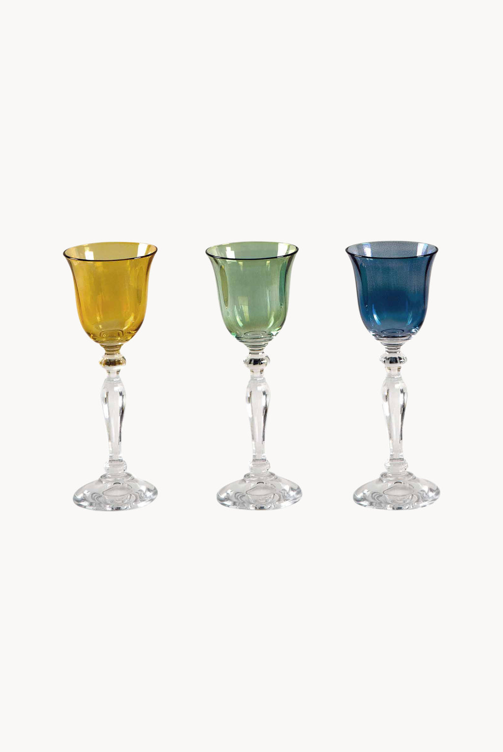 Set di sei bicchierini multicolore