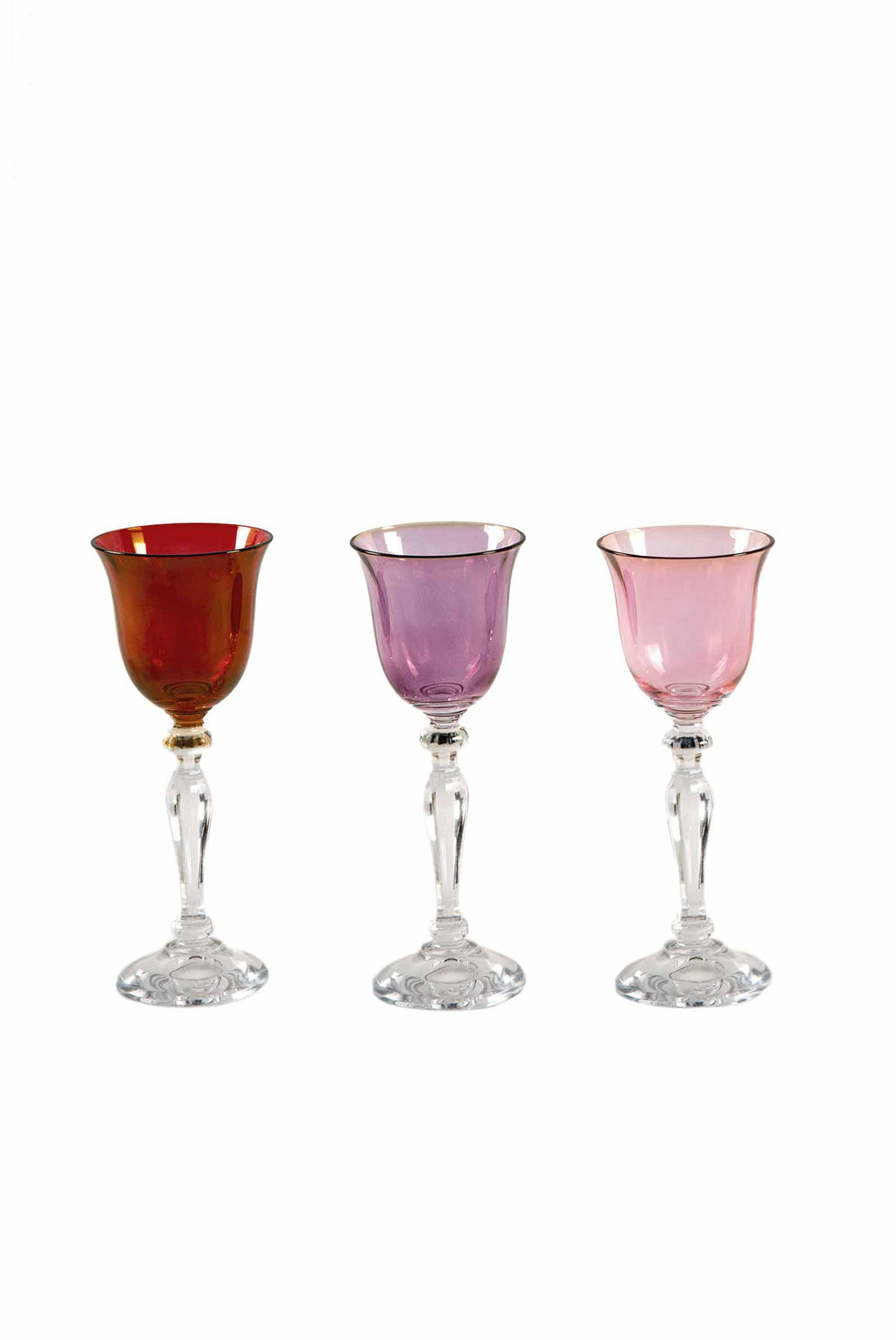 Set di sei bicchierini multicolore