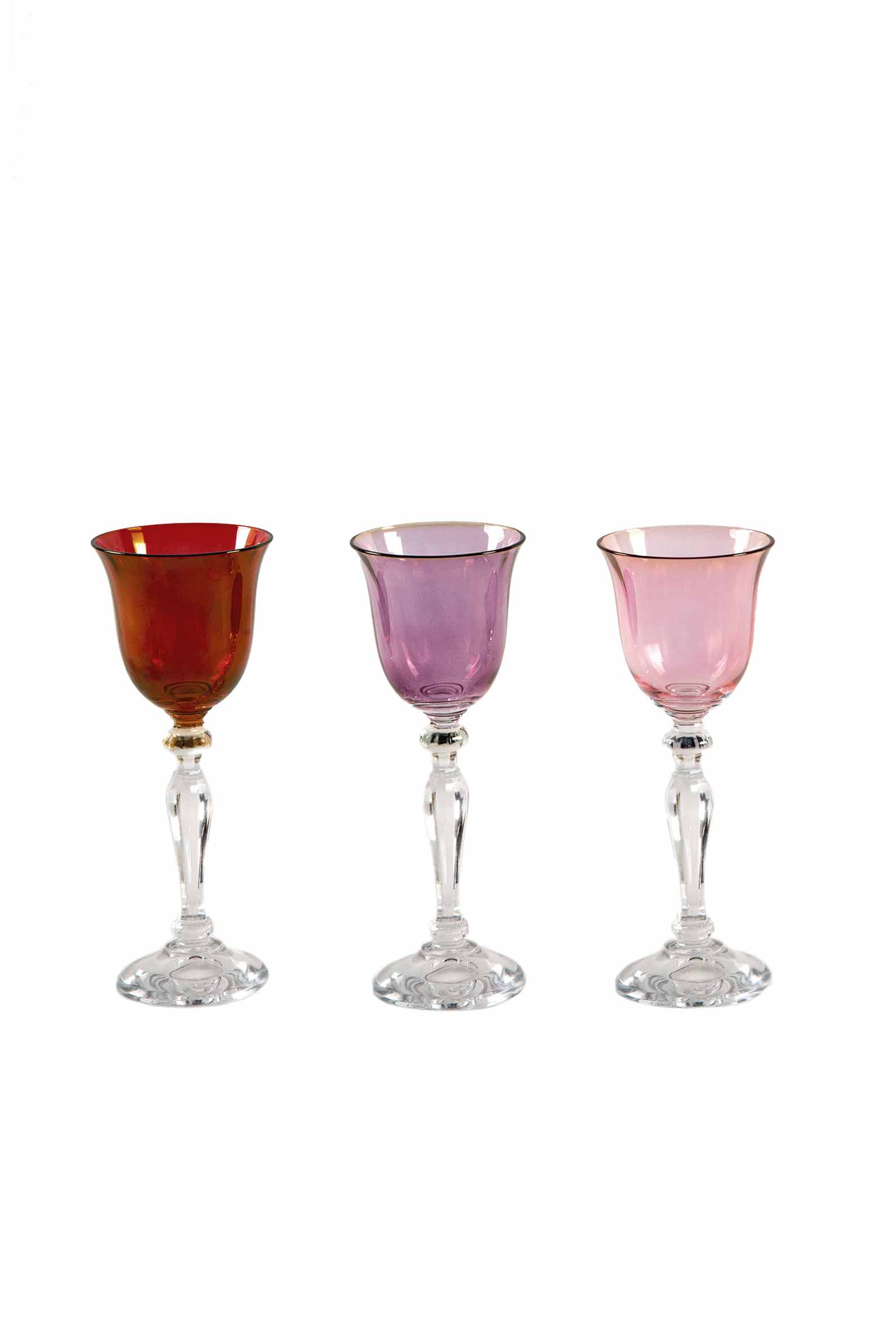 Set di sei bicchierini multicolore