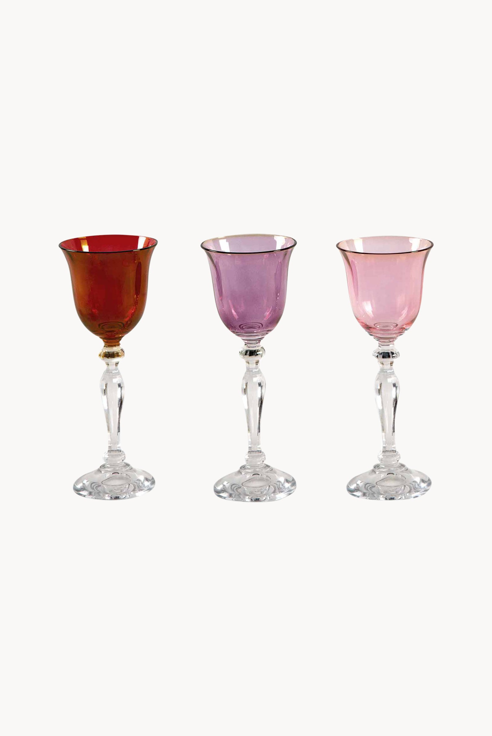 Set di sei bicchierini multicolore