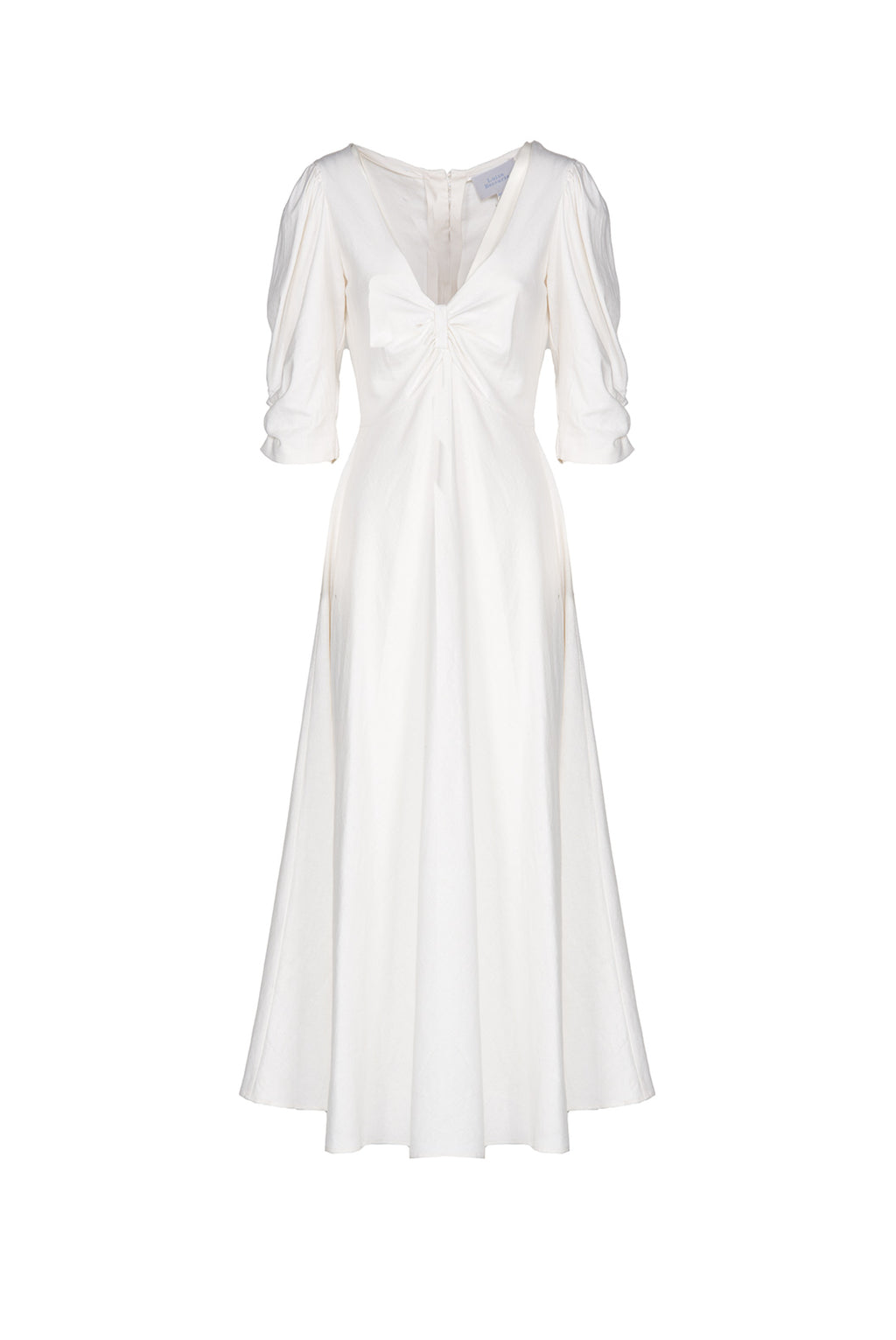 Vestito Anna in lino stretch bianco