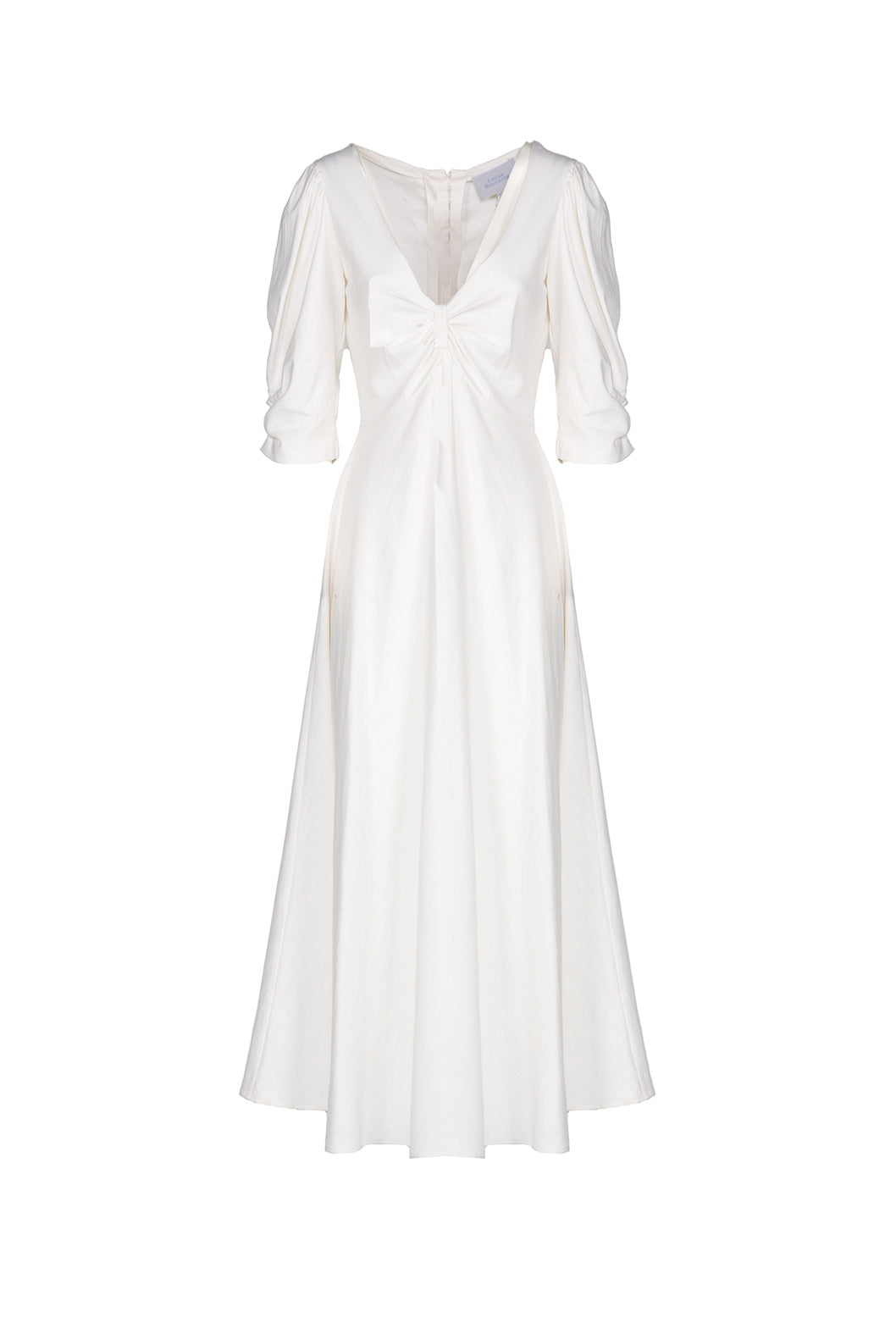 Vestito Anna in lino stretch bianco