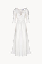 Vestito Anna in lino stretch bianco